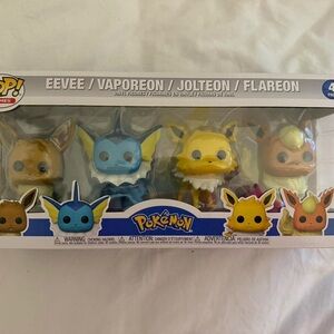 Funko Pokémon Eevee Evolution Set - Blue, Yellow, Brown